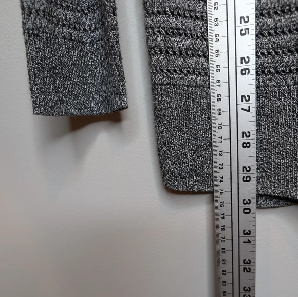 Apt. 9 Grey Knit Open Front Longer Cardigan Sweater Women Medium - Picture 5 of 8